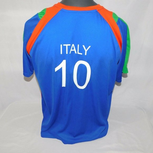 Budweiser Beer FIFA 2010 World Cup Italy Blue  Orange Green T Shirt - Picture 7 of 9